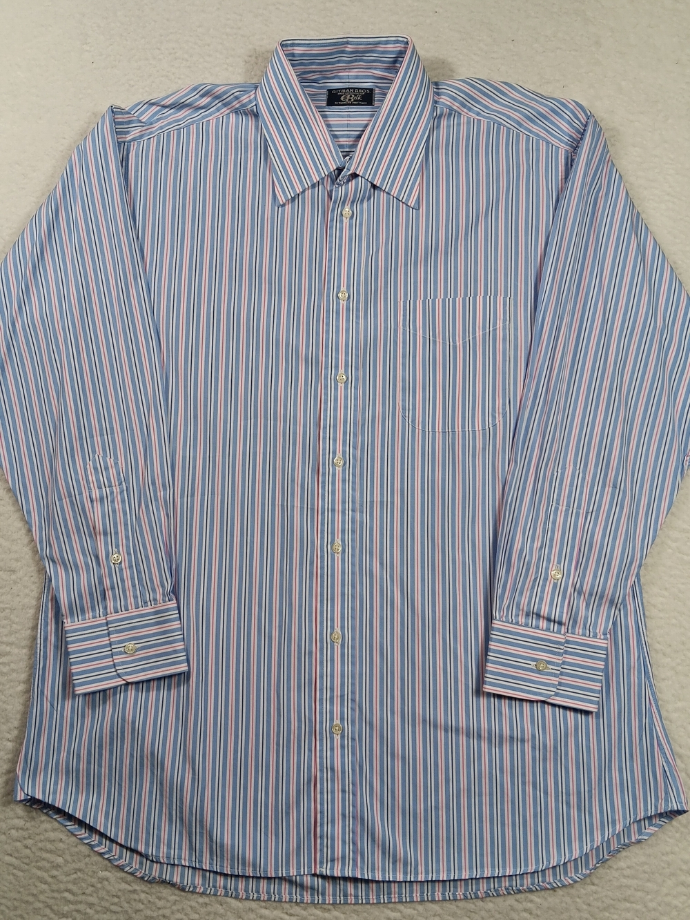 Vintage Gitman Bros Shirt Mens 16.5-33 Long Sleeve Button Up Striped Nautical - Picture 5 of 13